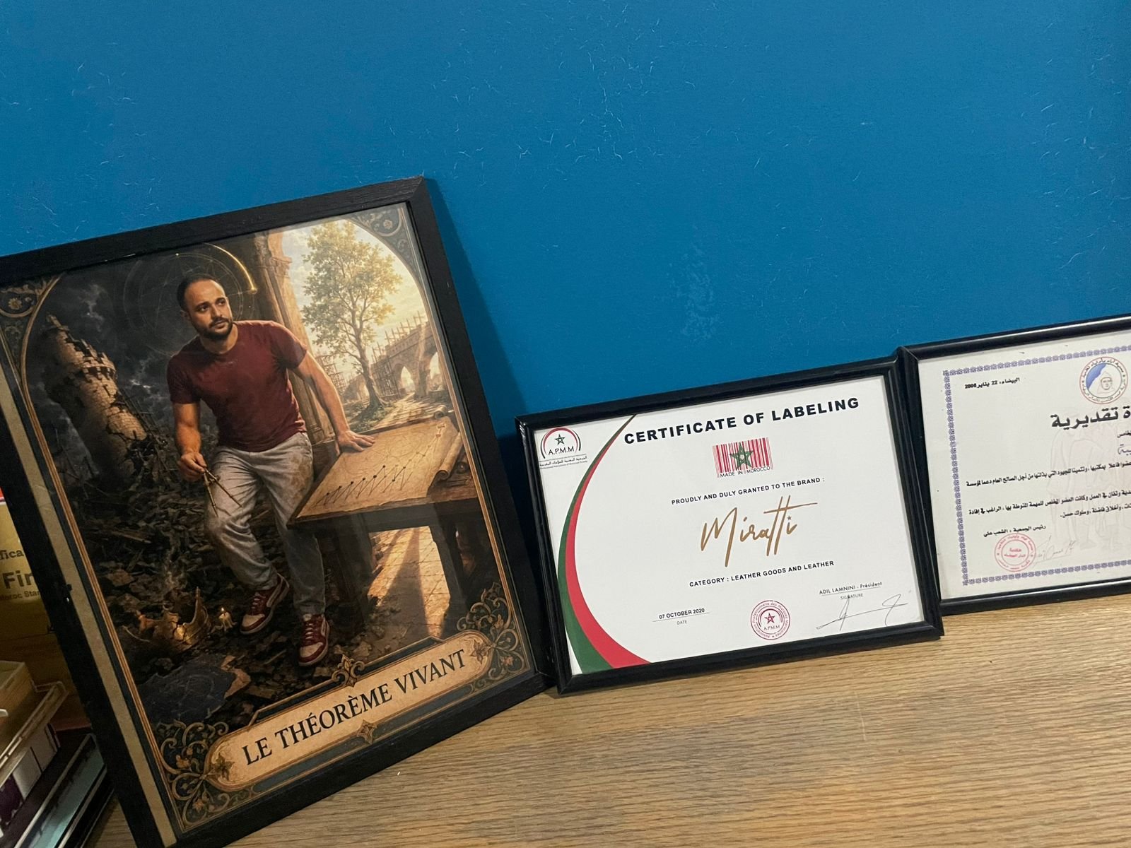 Tableau personnalisé VibeArt installé chez un client satisfait